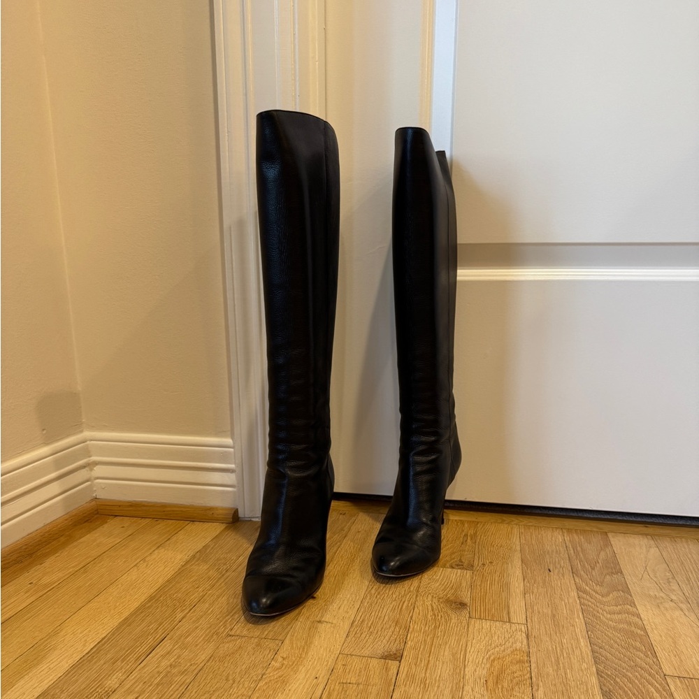 Jimmy Choo Tall Black Leather Over-the-Knee Boots